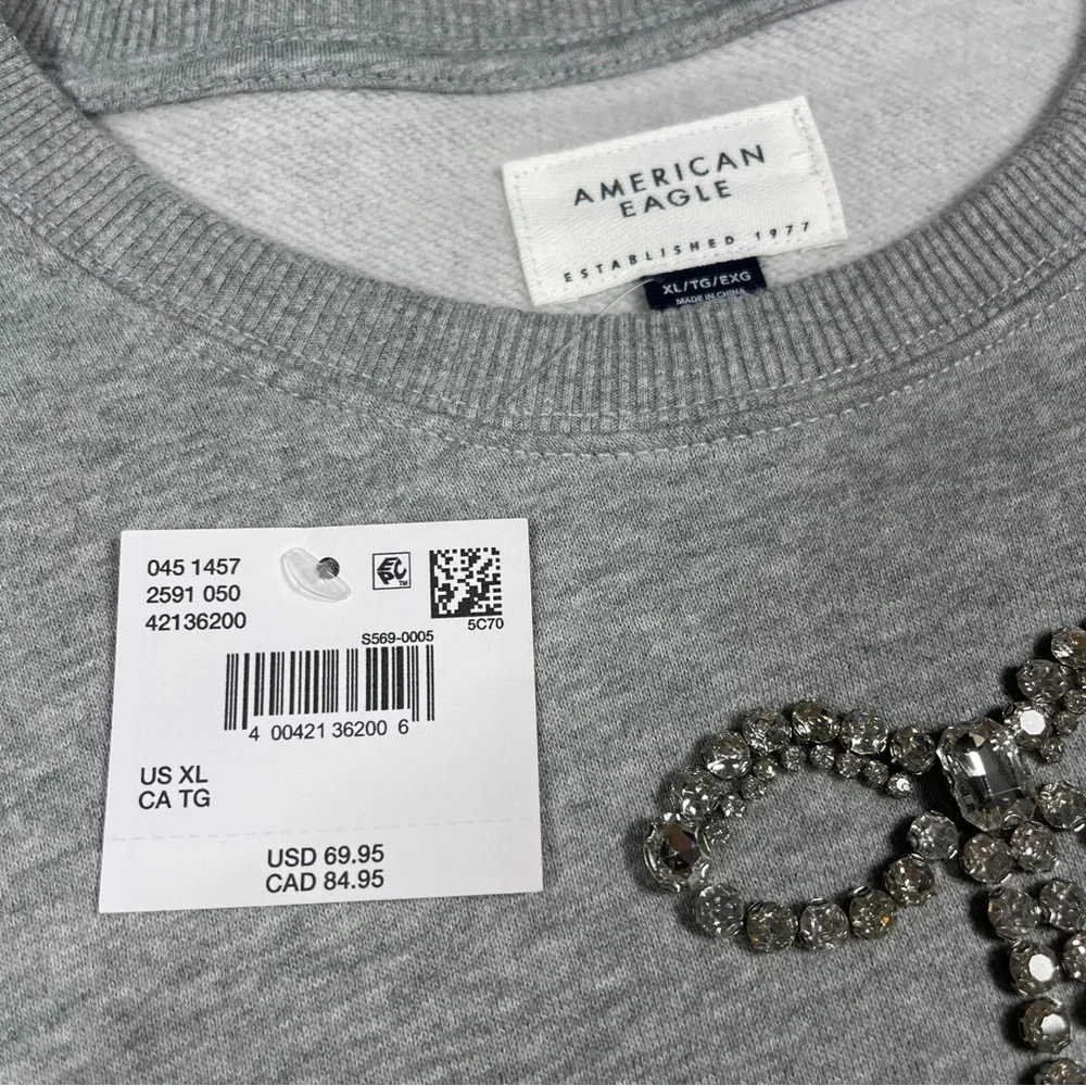 American Eagle Outfitters Gray Crewneck Sweater - Picture 3 of 4